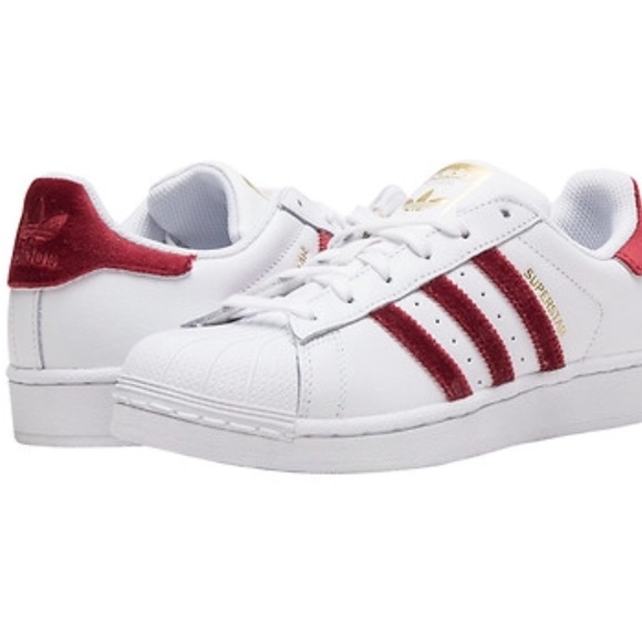 adidas superstar velvet red